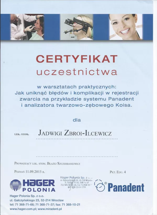 Unikanie błędów i komplikacji w rejestracji zwarcia na przykładzie systemu Panadent i analizatora twarzowo-zębowego Koisa