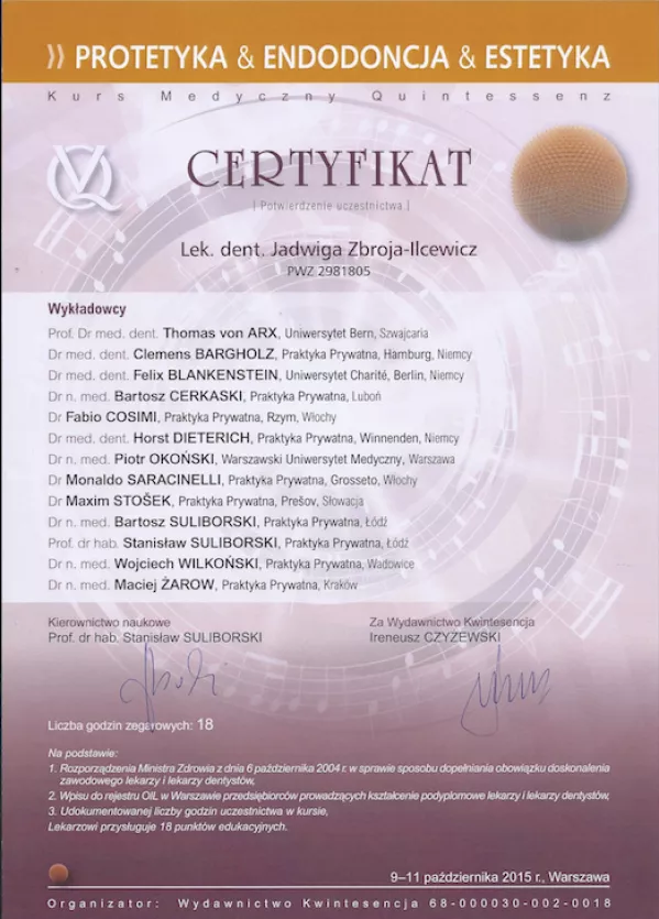Protetyka - endodoncja - estetyka