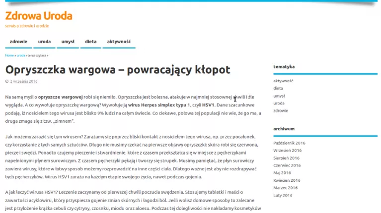Wrześniowe wydanie portalu zdrowauroda.pl